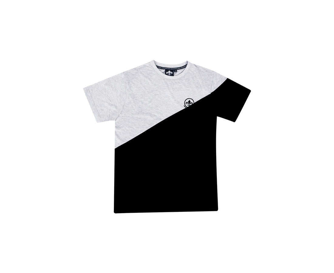 BLACK & GREY 2 PANEL SUMMER  SHORT TRACKSUIT