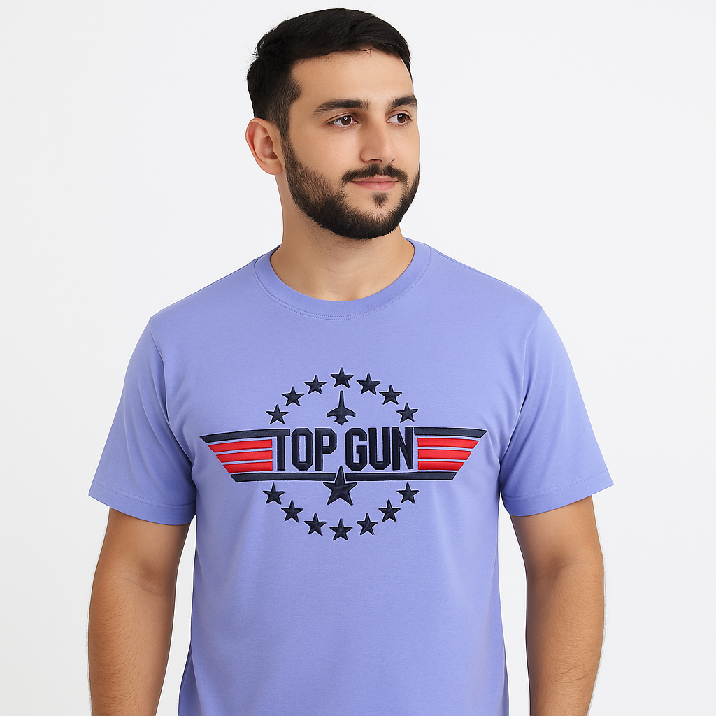 TOP GUN EMBROIDERY T SHIRT