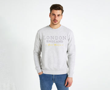 London England 3D Embroidered Sweat Shirt