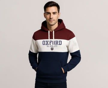 3 Panel Oxford University Embroidered Hoodies