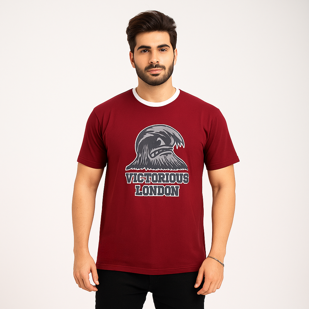 VICTORIOUS LONDON  PRINTED T SHIRT