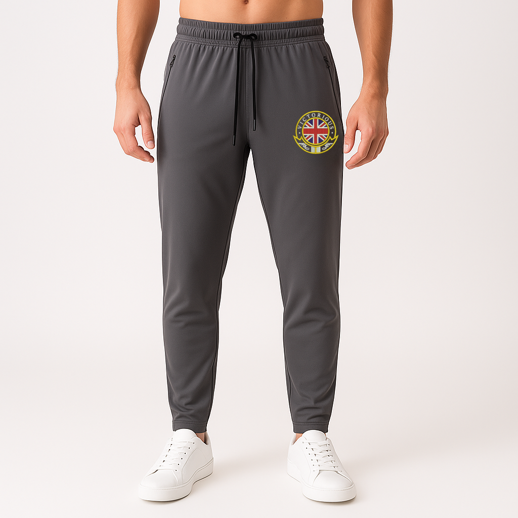 VICTORIOUS LONDON GYM WEAR & SPORTS EMBROIDERED TROUSERS