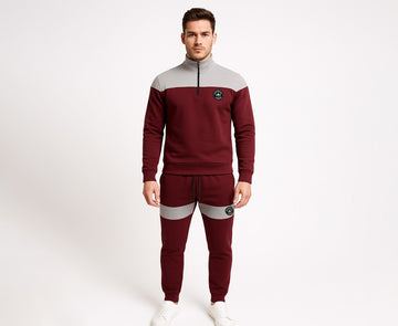 Grey Panel Twinset For Men's