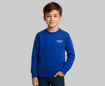Kids Blue Crewneck Sweatshirt