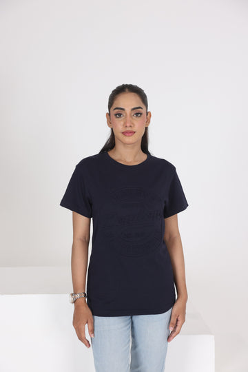WOMEN ENGLAND LONDON EMBOSSED T SHIRT