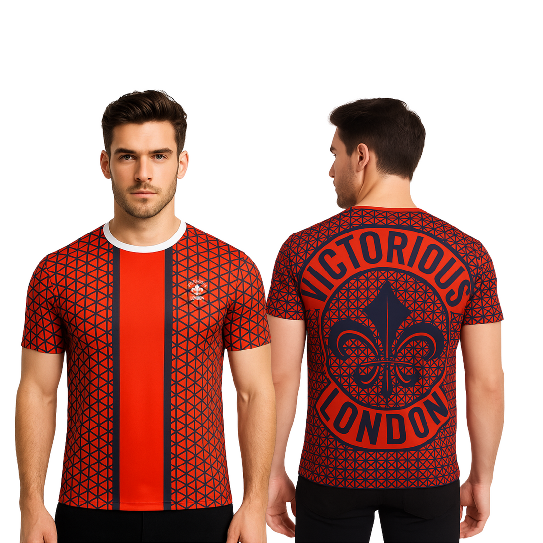 SUBLIMATION VICTORIOUS LONDON PRINT FRONT & BACK PRINTED T SHIRT