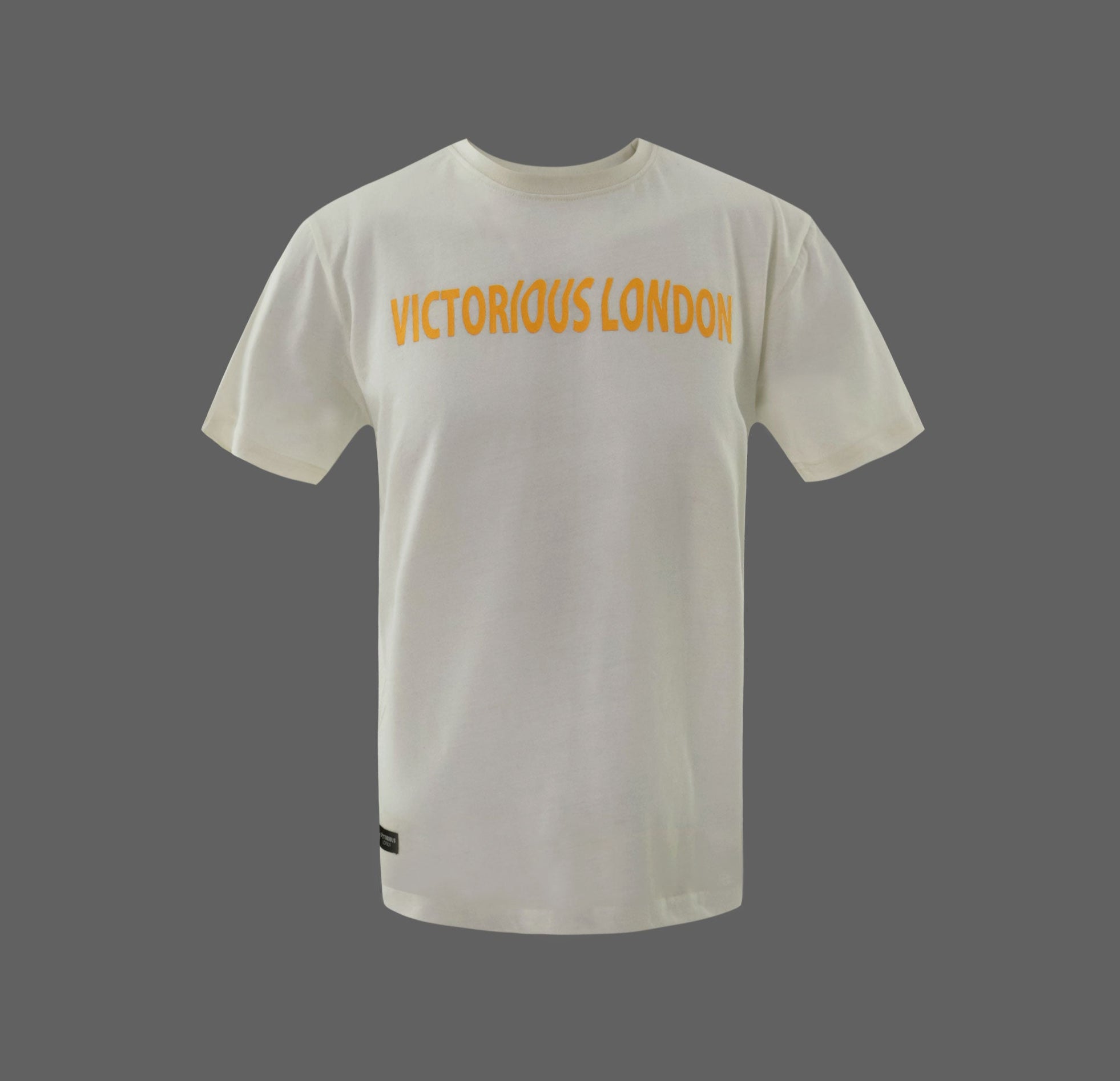 CREW NECK VICTORIOUS LONDON FRONT & BACK PRINT T SHIRT