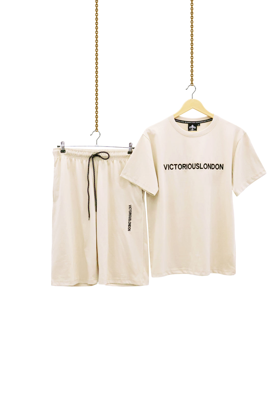 VICTORIOUS LONDON EMBROIDERED SHORT TRACKSUIT