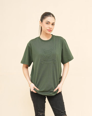 WOMEN MACKENZIE CLAN EMBOSSED T SHIRT