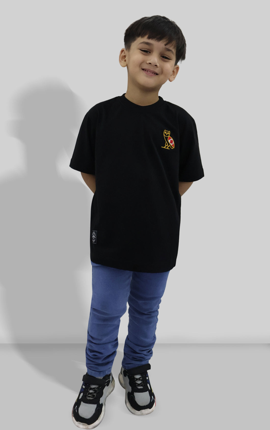 KIDS OWL CANADA FLAG EMBROIDERED T SHIRT