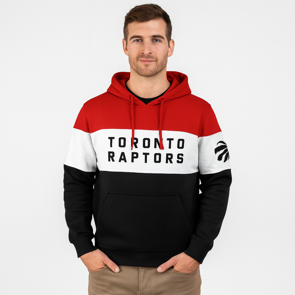 TR 3 Panel Red,White/Black Embroidered Hoodies