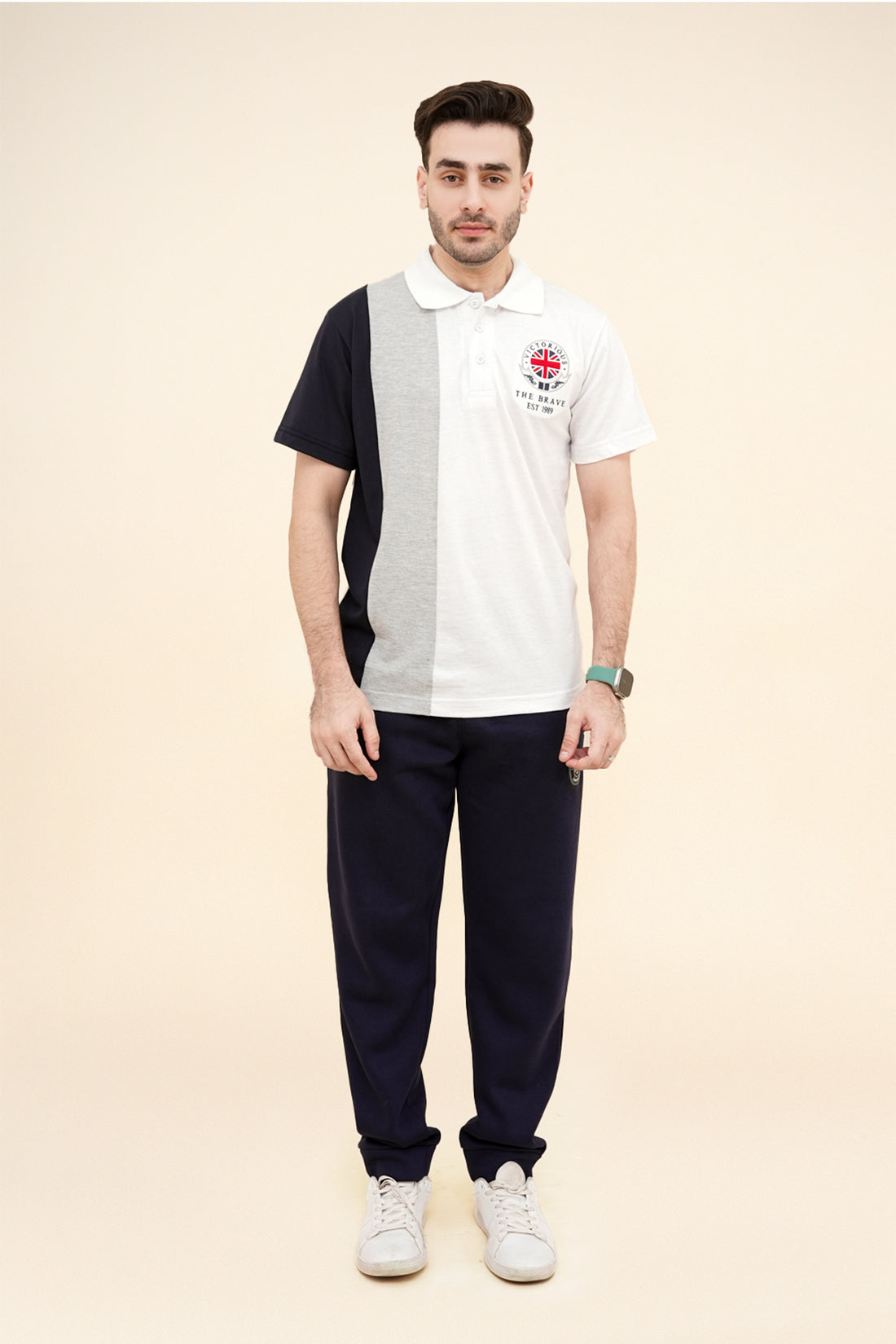 Men’s Color Block Polo Shirt