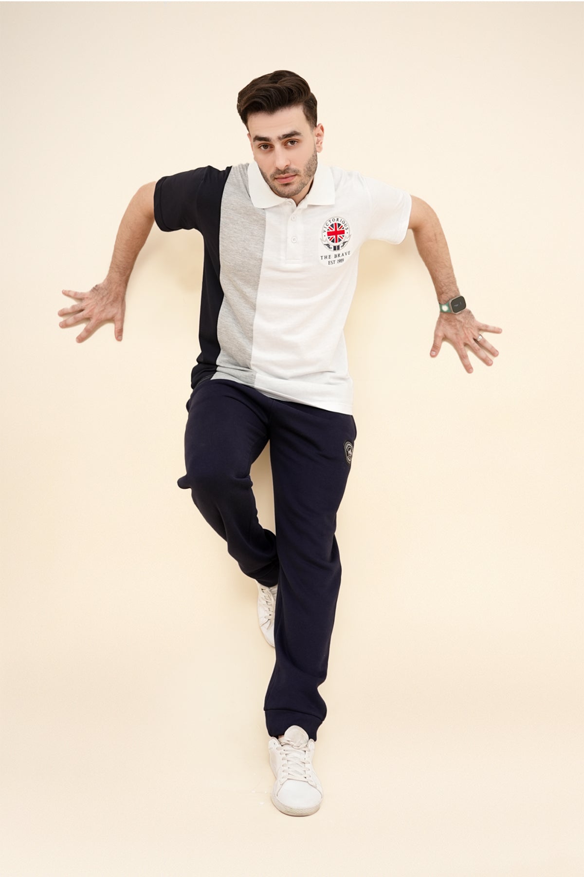 Men’s Color Block Polo Shirt