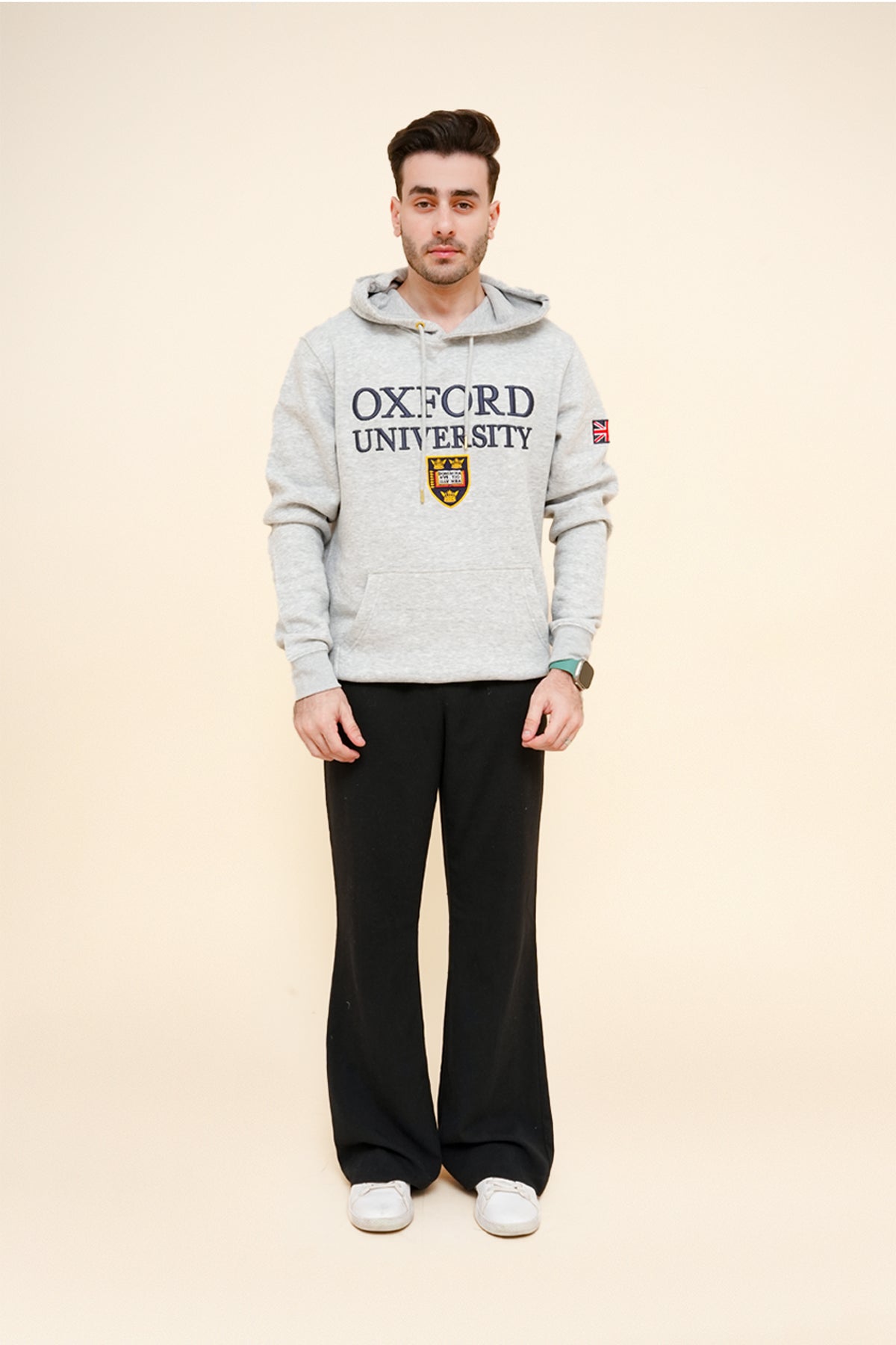 Men Oxford University Grey Hoodie