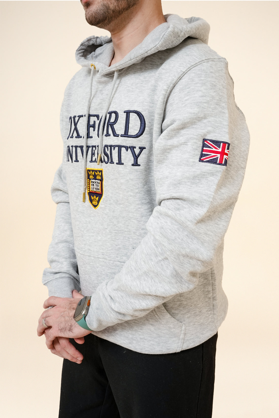 Men Oxford University Grey Hoodie
