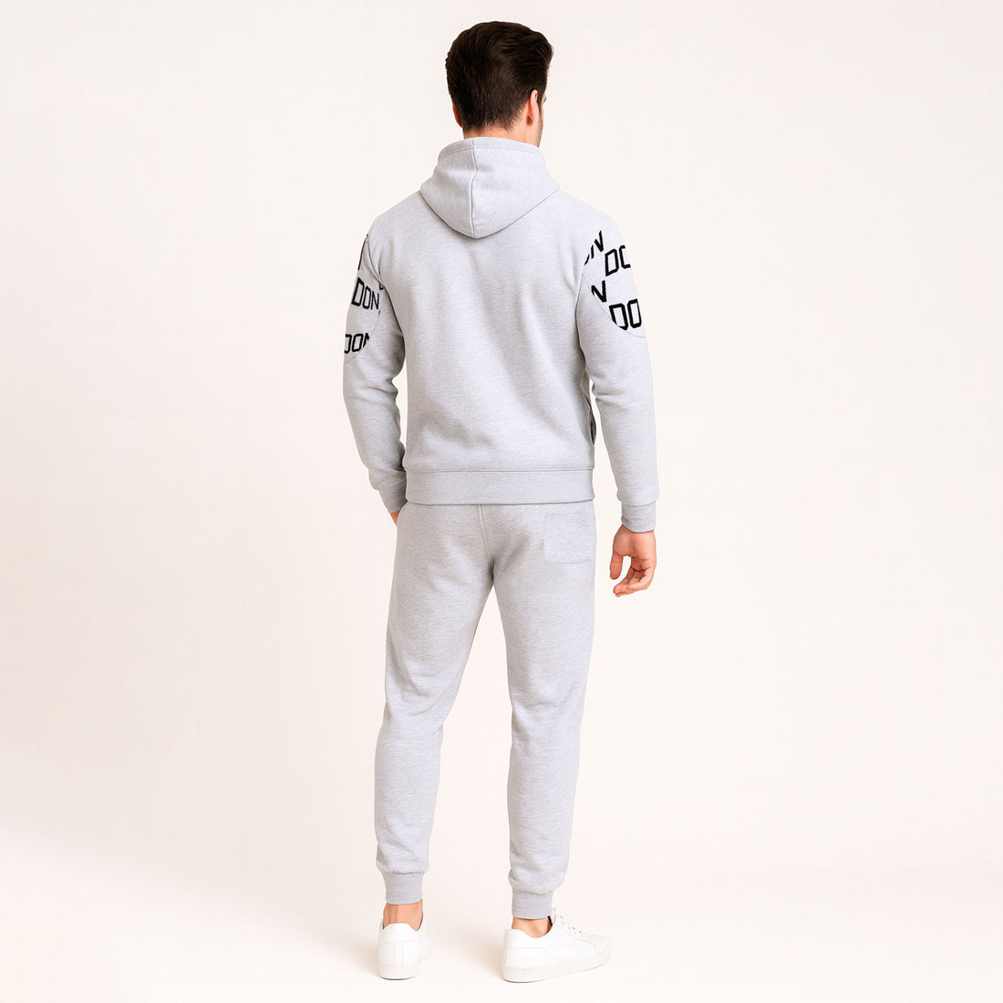 Grey Color With London Black Printed Twinset