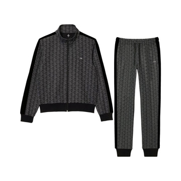 All-Over Side Stripe Panel Black Tracksuit