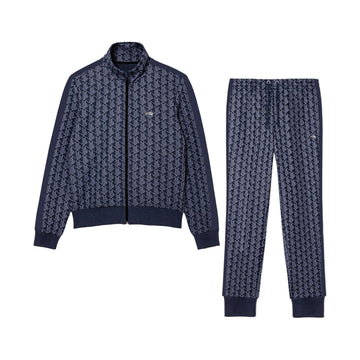 All-Over Side Stripe Panel Navy Tracksuit