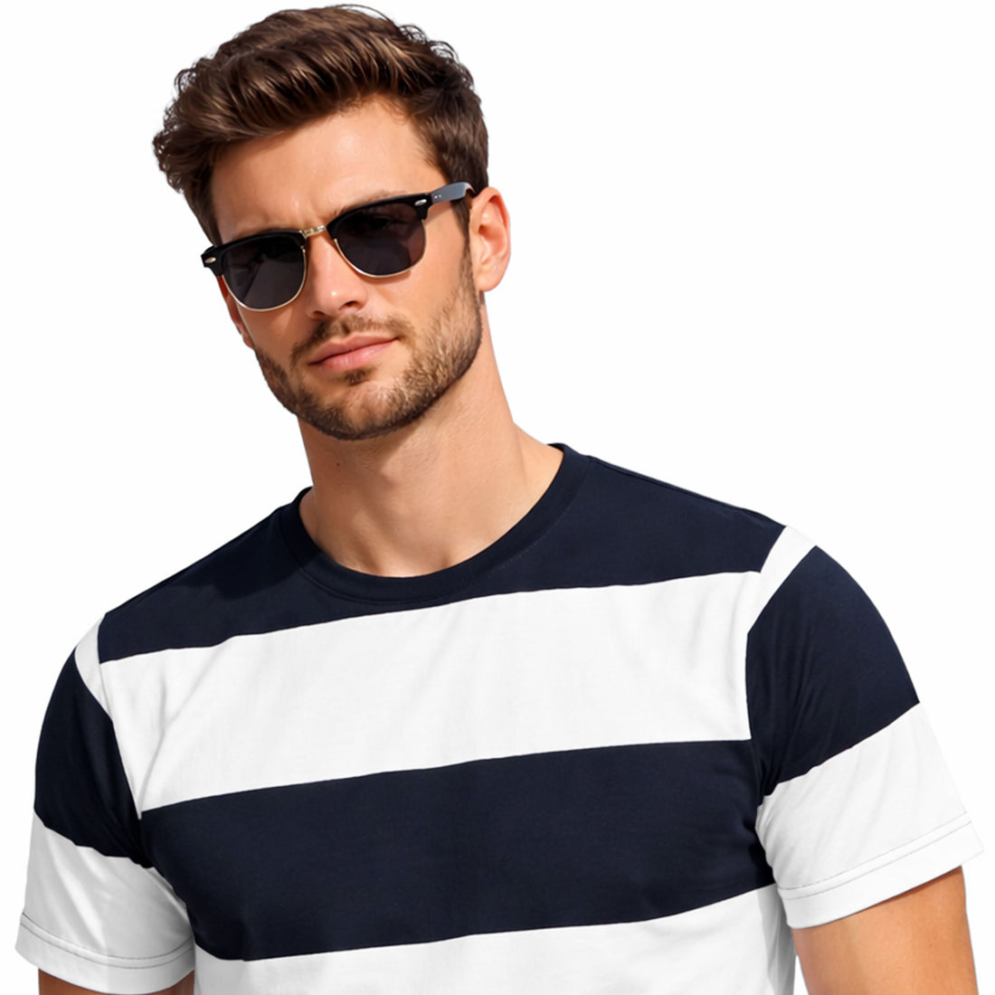 Men’s Stripe Crew Neck T-Shirt