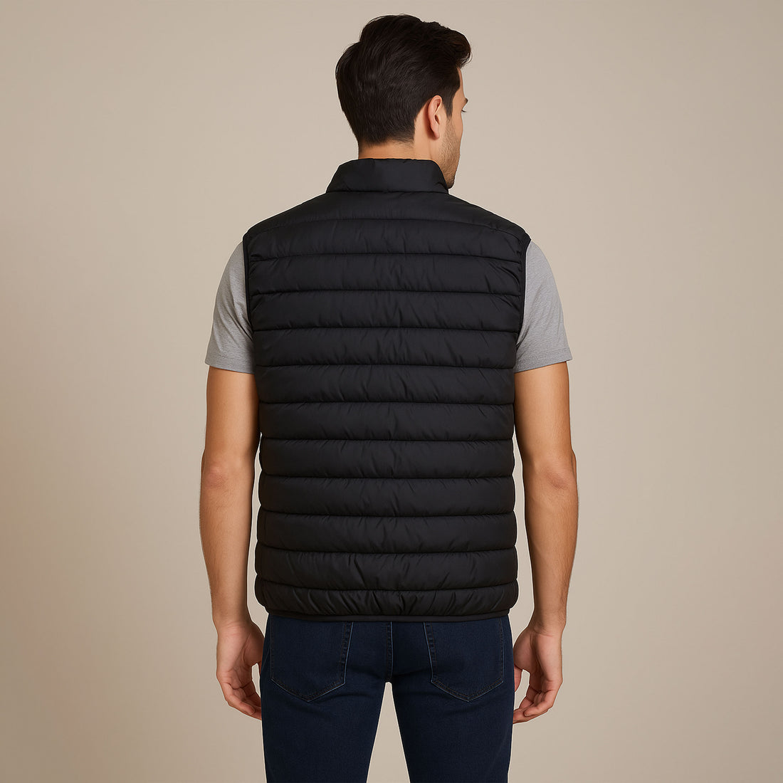 Men’s Sleeveless Zippered Puffer Jacket