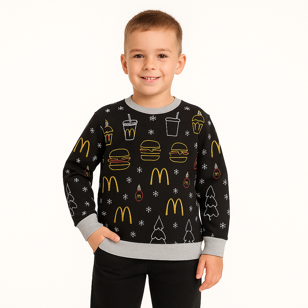 KIDS MCDONALDS PRINT SWEAT SHIRT