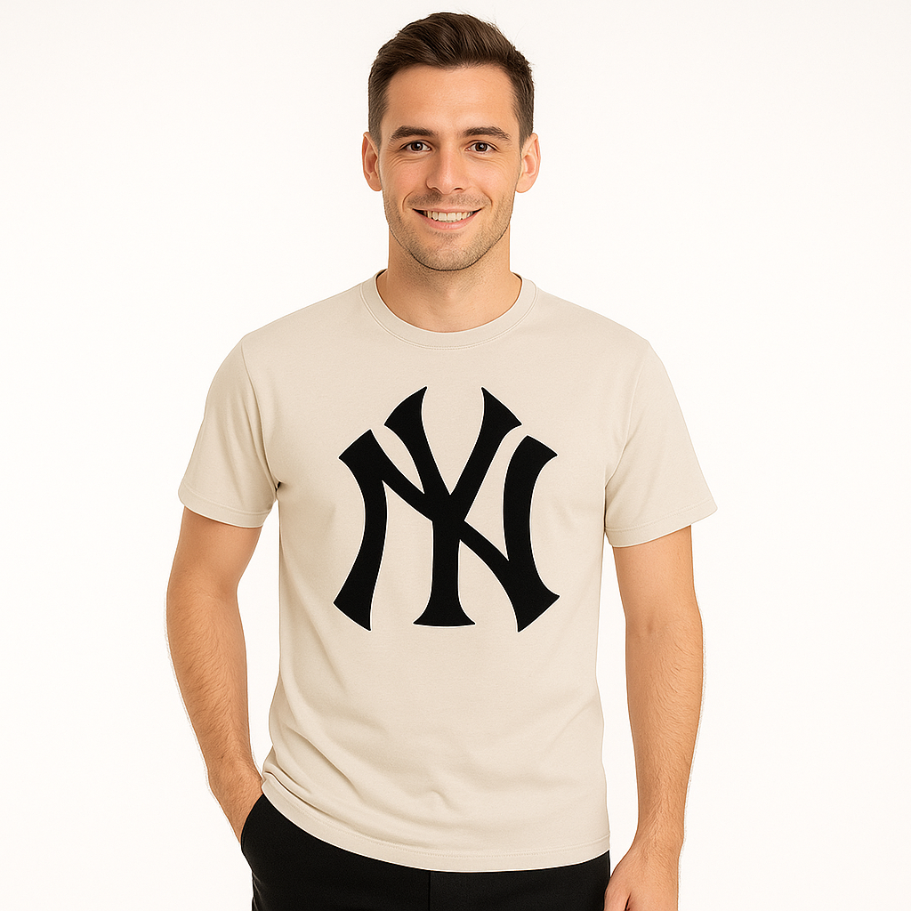 NY PRINTED MEN CREW NECK T SHIRT