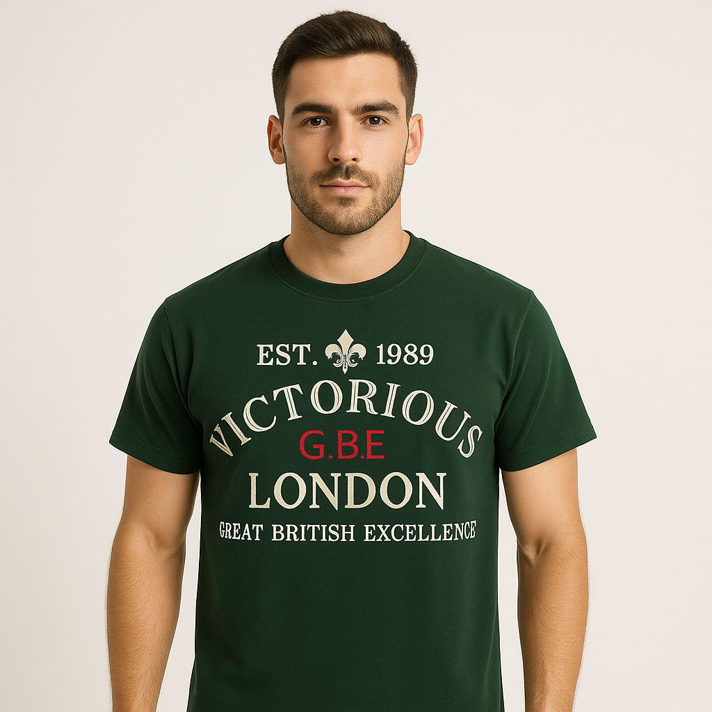 EST.1989 VICTORIOUS LONDON EMBROIDERED T SHIRT