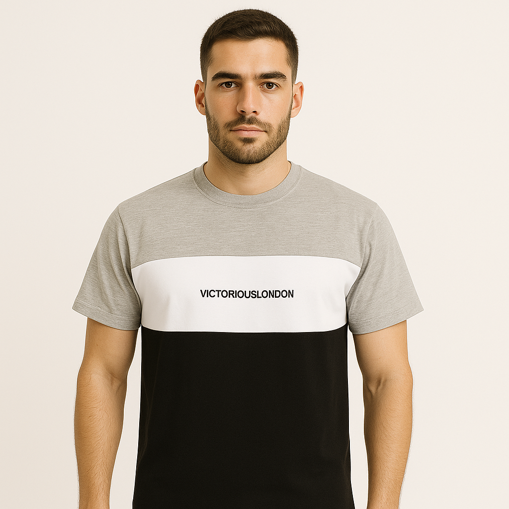 3 PANEL CREW NECK T SHIRT