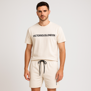 VICTORIOUS LONDON EMBROIDERED SHORT TRACKSUIT