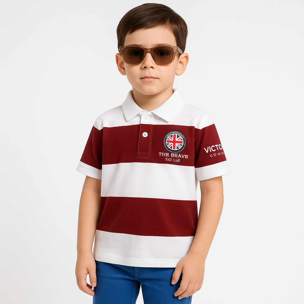 Kids Striped Polo Shirt
