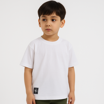 KIDS BASIC PLAIN CREW NECK T SHIRT