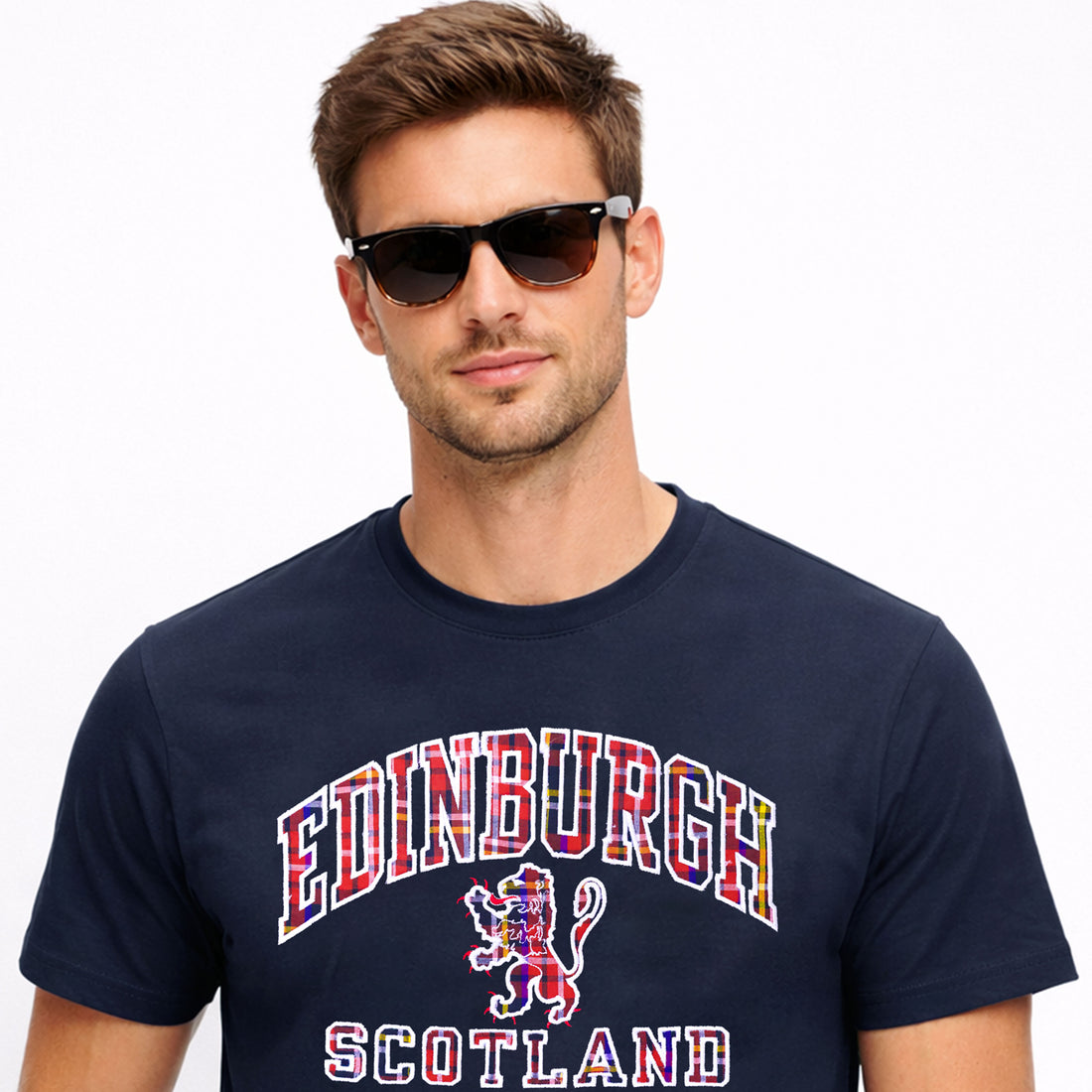 Edinburgh Scotland Embroidered T Shirt