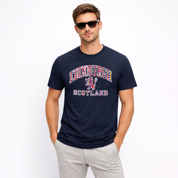 Edinburgh Scotland Embroidered T Shirt