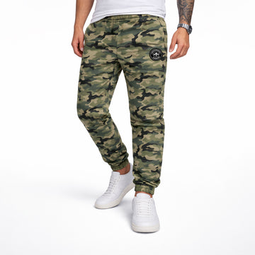 All Over Woodland Camouflage Print Trousers