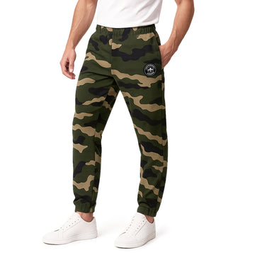 All Over  Green Camouflage Print Trousers
