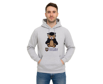 Oxford University Teddy Embroidered Grey Hoodies