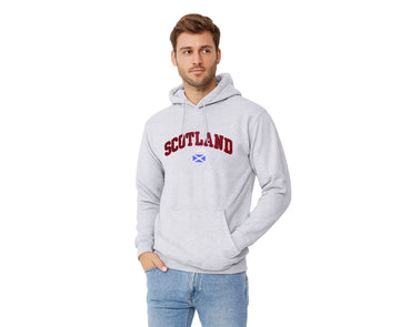 Scotland Embroidered Grey Hoodies