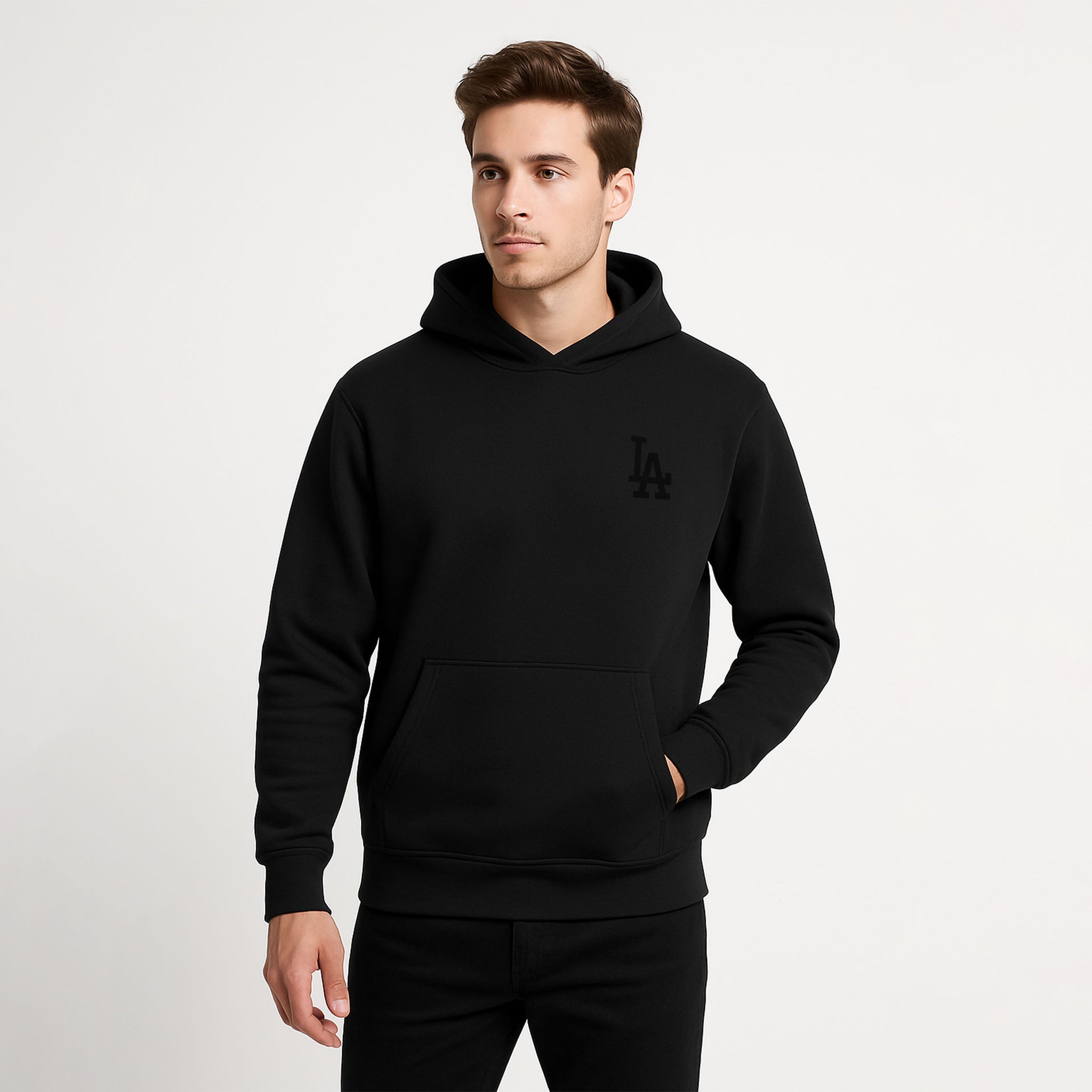 LA Embroidered Black Hoodies