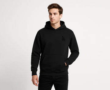 LA Embroidered Black Hoodies