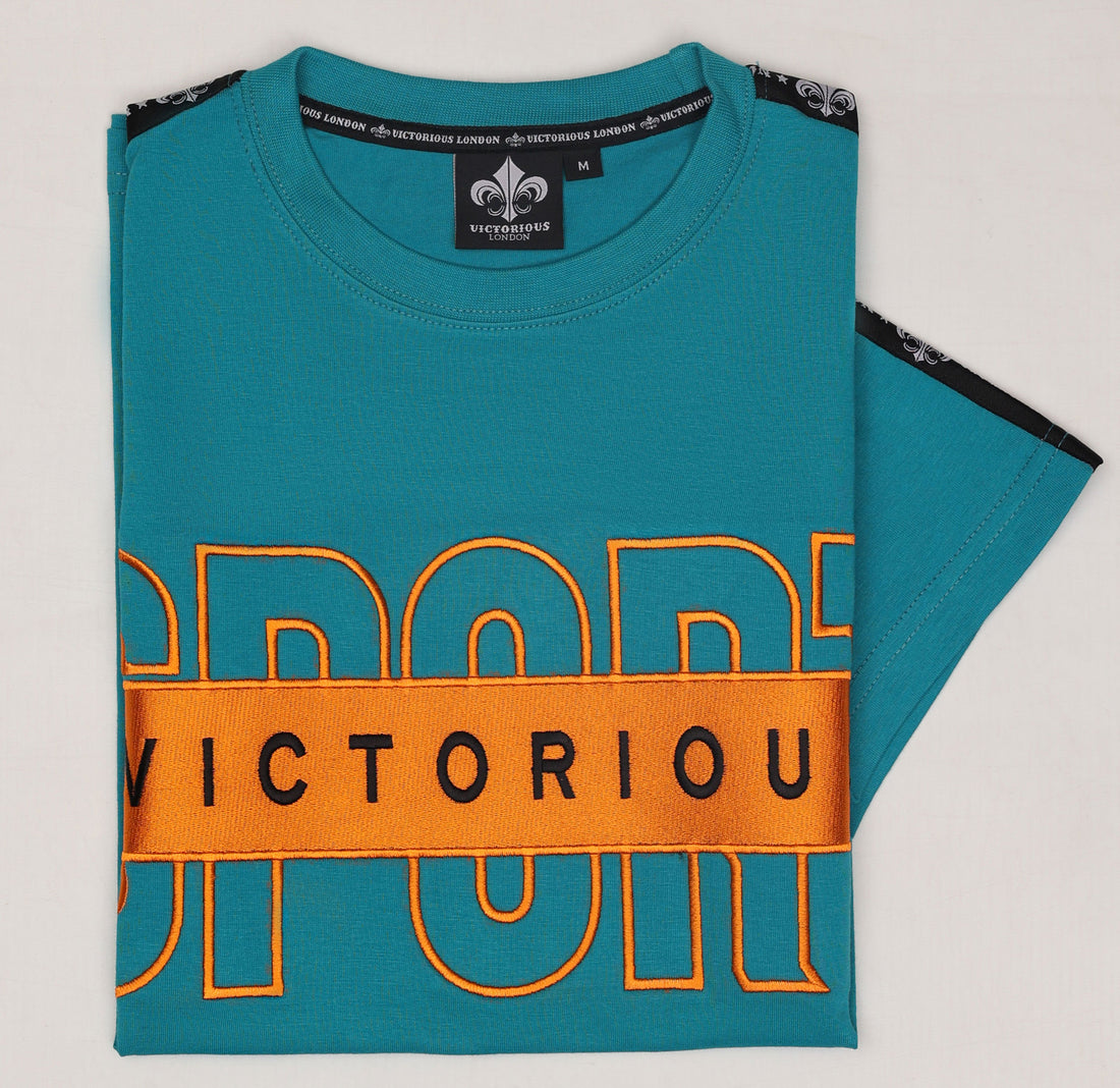 VICTORIOUS SPORTS EMBROIDERED PREMIUM T SHIRT