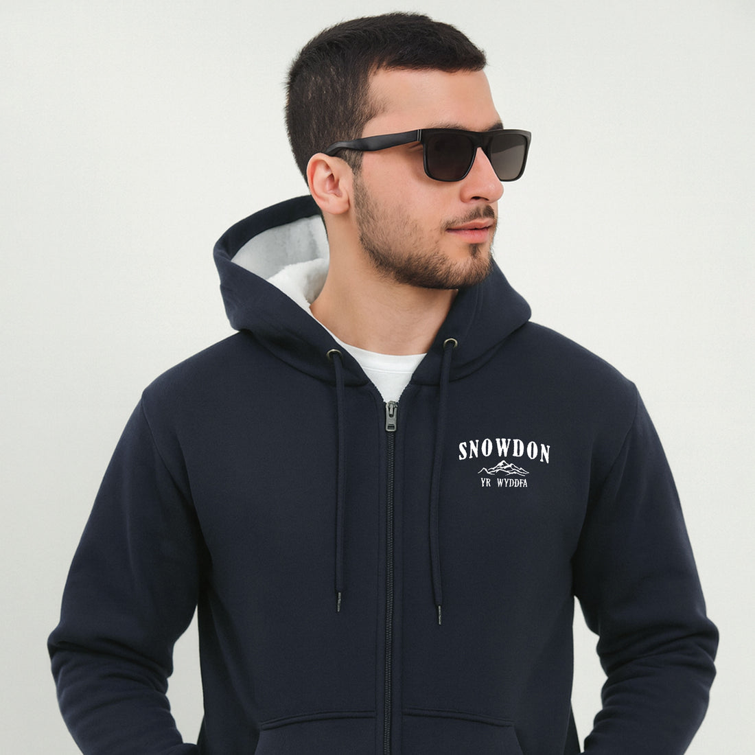 Snowdown Fur Navy Zipp-up  Hoodies