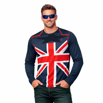 ENGLAND FLAG PRINTED FRONT & BACK FULL SLEEVE T SHIRT