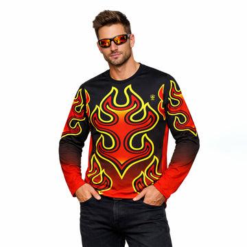 FULL SLEEVES BLACK & RED  SUBLIMATION T SHIRT