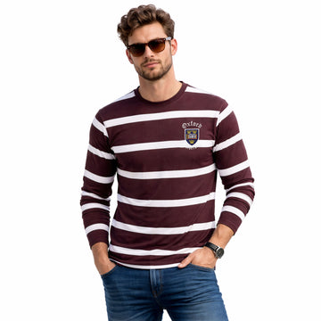 Oxford Badge With White Stripe Full-Sleeve Tee