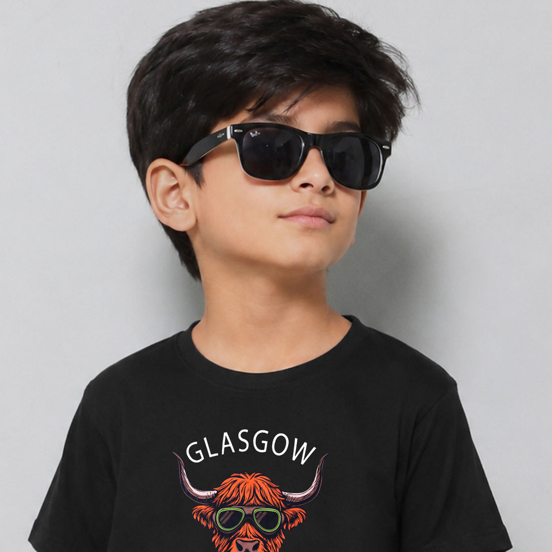 Kids Glasgow Bull Scotland Printed T Shirt