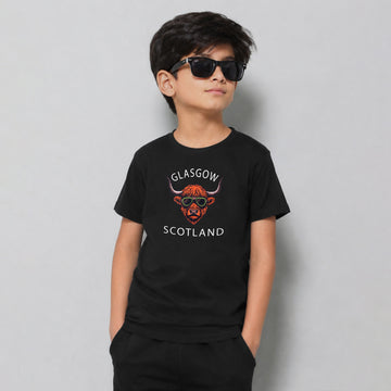Kids Glasgow Bull Scotland Printed T Shirt
