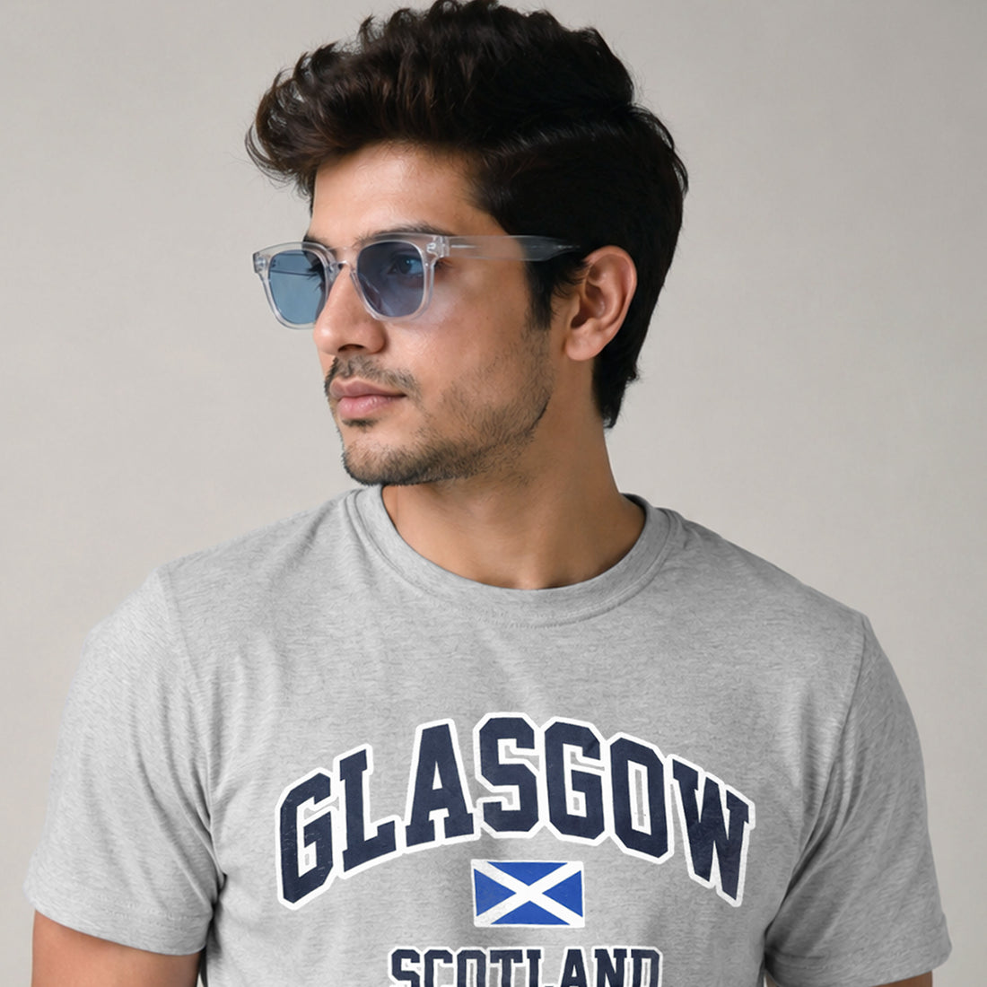 Glasgow Flag Scotland The Brave Printed T Shirt