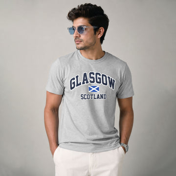 Glasgow Flag Scotland The Brave Printed T Shirt
