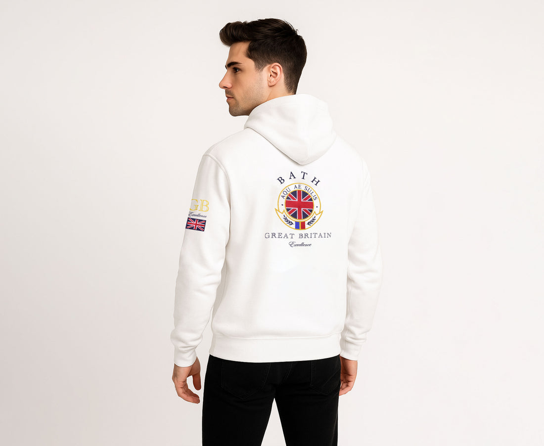 Bath England Zip-Up Front & Back , Print & Embroidered Hoodies