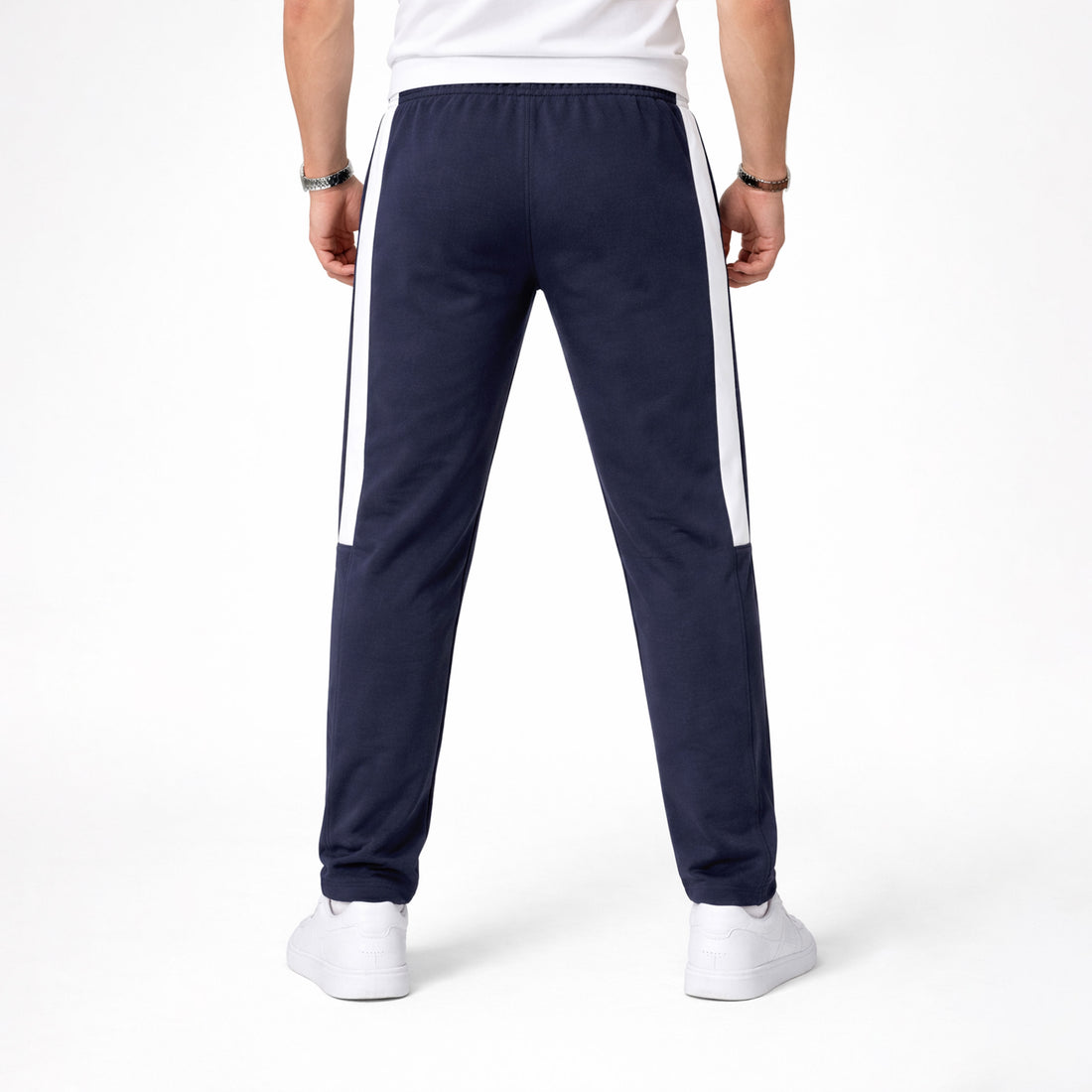 Navy & Black Color With White Side Panel Trouser